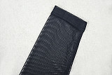 Sexy Patchwork Strapless Mesh Long-sleeved Bodycon Mini Dress JY-303758