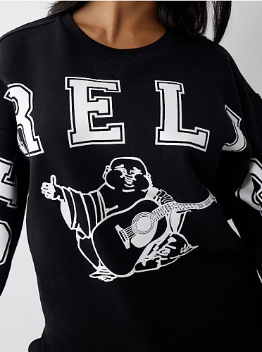 New Fashionable Cartoon Crew Neck Long Sleeve Sweatshirt FC-1410
