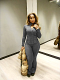 Sports and Casual Fitted Long-sleeved Slightly Flared Two-piece Set NIYA-8205