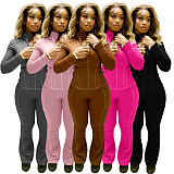 Sports and Casual Fitted Long-sleeved Slightly Flared Two-piece Set NIYA-8205