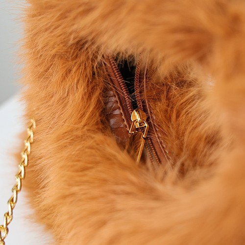 2025 Autumn/Winter New Style Faux Fox Fur Handbag/Crossbody Bag RS-5791
