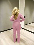 Sports and Casual Fitted Long-sleeved Slightly Flared Two-piece Set NIYA-8205
