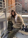 Autumn/Winter Faux Fur Fox Fur Eco-friendly Short Jacket Coat ZNFR-20258