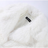 2025 Trendy Faux Fur Collared Coat ZNFR-89574
