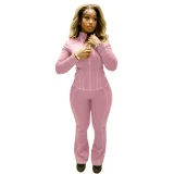 Sports and Casual Fitted Long-sleeved Slightly Flared Two-piece Set NIYA-8205