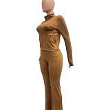 Sports and Casual Fitted Long-sleeved Slightly Flared Two-piece Set NIYA-8205