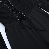 2025 Sexy Hollow-out Lace-trimmed Jumpsuit SUM-25434