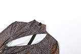 Stylish and Elegant Leopard Print High-waisted Bodycon Dress ZJQD-85905