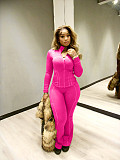 Sports and Casual Fitted Long-sleeved Slightly Flared Two-piece Set NIYA-8205