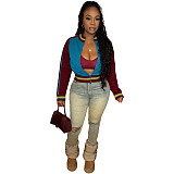 New Autumn/Winter Knitted Hand-Crossed Ribbed Zipper Jacket CM-9536