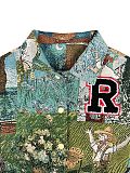 New Autumn/Winter Retro Print Loose-fitting Short Baseball Jacket ZS-0722