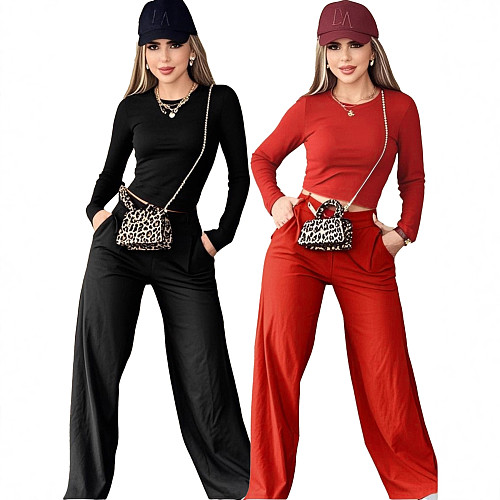 Fashionable Casual Sportswear Long-sleeved Two-piece Set YH-9020