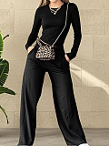 Fashionable Casual Sportswear Long-sleeved Two-piece Set YH-9020