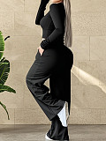 Fashionable Casual Sportswear Long-sleeved Two-piece Set YH-9020