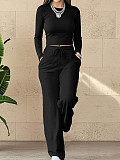 Fashionable Casual Sportswear Long-sleeved Two-piece Set YH-9020
