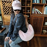 New Faux Mink Fur Large Capacity Crossbody Dumpling Crescent Bag RS-5806