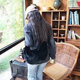 New Faux Mink Fur Large Capacity Crossbody Dumpling Crescent Bag RS-5806