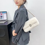 New Faux Plush Minimalist Commuter Underarm Shoulder Bag RS-5715