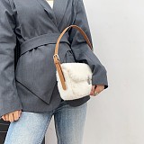 New Faux Plush Minimalist Commuter Underarm Shoulder Bag RS-5715