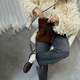 Fashionable Knitted Tassel Button Wool Coat ZJQD-54752