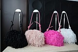 New Plush Feather Cloud-patterned Underarm Clutch Bag RS-2336