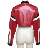 Stylish Digital Letter Print Cardigan Zip-up Slim Fit Jacket ZJQD-37660
