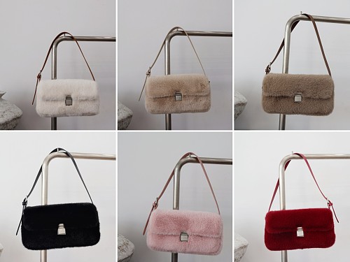 New Faux Plush Minimalist Commuter Underarm Shoulder Bag RS-5715