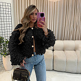 Fashionable Knitted Tassel Button Wool Coat ZJQD-54752