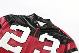 Stylish Digital Letter Print Cardigan Zip-up Slim Fit Jacket ZJQD-37660