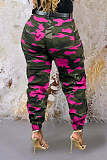 New Stylish High-waisted Stretch Slim-fit Camouflage Cargo Pants SMJR-8025
