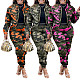 New Stylish High-waisted Stretch Slim-fit Camouflage Cargo Pants SMJR-8025