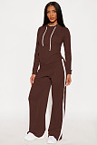 Stylish Color-blocked Hooded Two-piece Set YD-8843