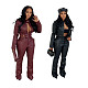 New Fashionable Stretch Leather Jacket and Pants Set MEM-88674