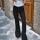 Solid Color High-waisted Basic Slim-fit Flared Jeans MRA-46050