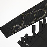 Fashionable Sheer Round Neck Rhinestone Dress CYA-902037