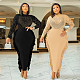 Fashionable Sheer Round Neck Rhinestone Dress CYA-902037