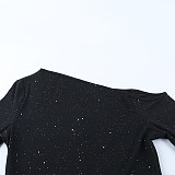 Sexy New Sequined High-slit Off-shoulder Evening Dress FL-25060