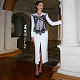 Stylish and Elegant Slim-fitting Lace-trimmed V-neck Slit Dress SXE-87336