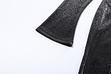 Stylish Solid Color High-neck Slim-fit Waist-revealing Dress ZJQD-86951