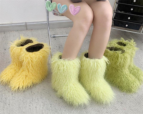 2025 Fashionable Faux Tank Wool Short Snow Boots RS-5000