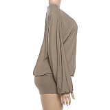 Stylish Solid Color Sexy Backless Tight-fitting Slimming Jumpsuit ZJQD-87840
