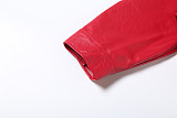 Stylish Solid Color Lapel Low-cut Belted Cropped Jacket ZJQD-84803