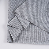 Casual Solid Color Ribbed Top and Drawstring Trousers Tracksuit MRA-43636