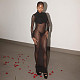 Sexy Mesh See-through Patchwork High-waisted Bodycon Skirt Set ZJQD-86342