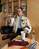 Autumn/Winter Eco-friendly Faux Wool Fur Zipper Short Jacket ZNFR-932347