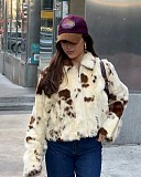 Autumn/Winter Eco-friendly Faux Wool Fur Zipper Short Jacket ZNFR-932347