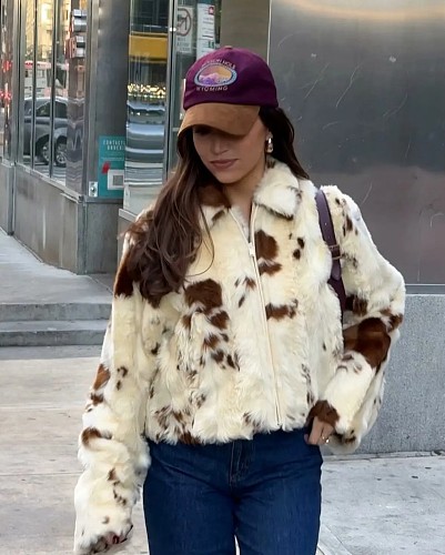 Autumn/Winter Eco-friendly Faux Wool Fur Zipper Short Jacket ZNFR-932347