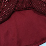 Stylish Round Neck Long-sleeved Sequined Dress CYA-902197