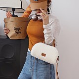 2025 New Retro Niche Design Heavy-Duty Faux Wool Handbag/Crossbody Bag RS-1803