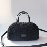 2025 New Retro Niche Design Heavy-Duty Faux Wool Handbag/Crossbody Bag RS-1803